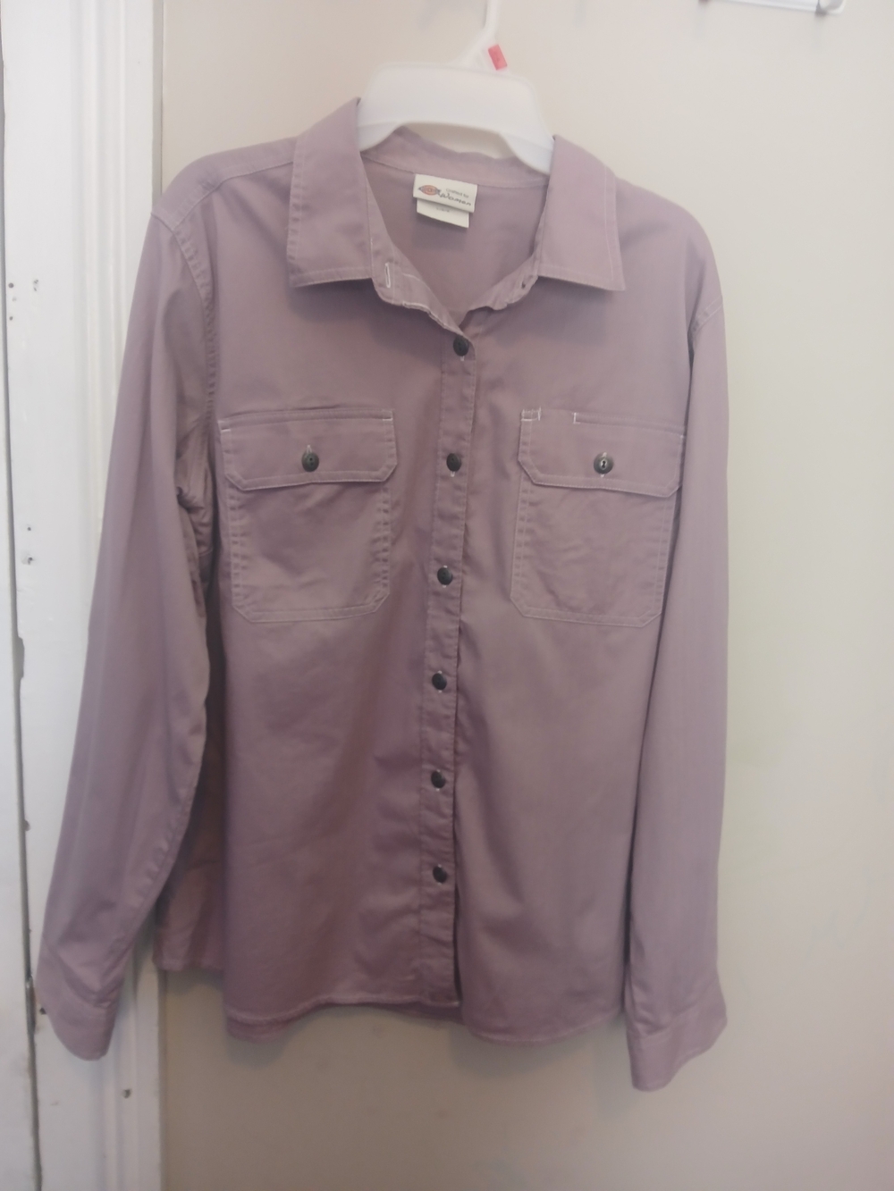 Dickies Mauve Cotton Women's Button-Up Shirt